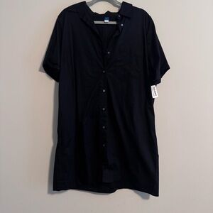 Old Navy Women's Black Short-Sleeve Mini Dress